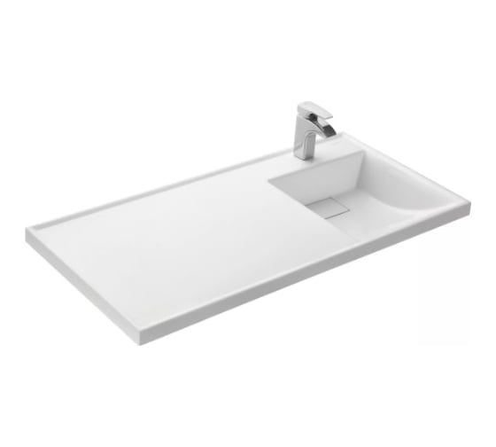 Раковина AQUATON Лондри 120 белая, правая 00056762