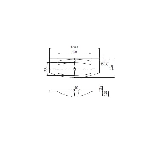 Раковина AQUATON МИЛАН 1200 белая 00015560