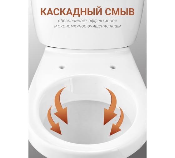 Унитаз-компакт Santek "Паллада" эконом: 2-режима, сиденье полипропилен, металлический крепеж 00039150