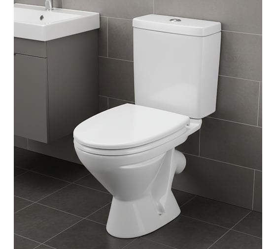 Унитаз-компакт Santek "Лига" стандарт: 2-режима, сиденье дюропласт, металлический крепеж 1WH302141 1