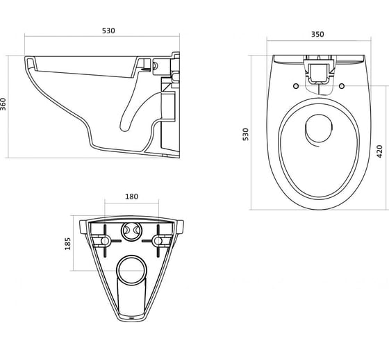 Подвесной унитаз Santek \"Бореаль\" стандарт: сиденье дюропласт ...
