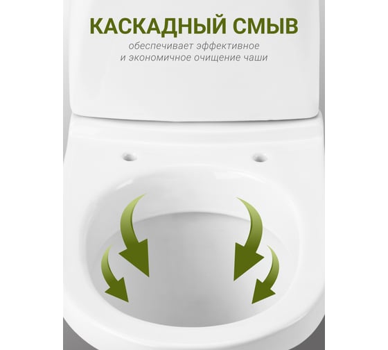 Унитаз-компакт Santek "Римини" эконом 1-режим, сиденье полипропен 1WH111758 00052982