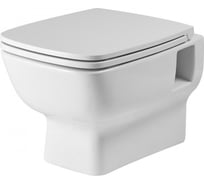 Подвесной унитаз Santek безободковый "Нео" rimless стандарт: сиденье дюропласт, металлический крепеж, softclose 00052459