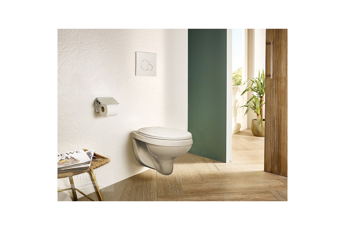 Подвесной унитаз Santeri Пэк Альфа с сиденьем полипропилен, инсталляция ...