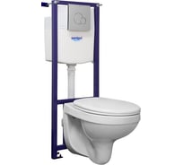 Подвесной унитаз Santeri Пэк Альфа комфортс сиденьем полипропилен SC, инсталляция 1.3816.4.S00.00B.0 00062373