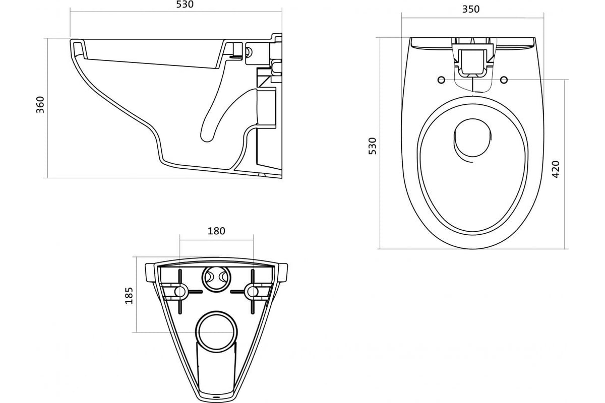 Подвесной унитаз Santek Пэк \"Бореаль\" с сиденьем SC, инсталляция ...