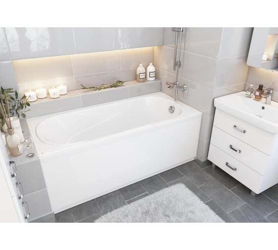 Акриловая ванна Santek КАСАБЛАНКА XL прямоугольная, 170x80 см 1WH302441 00046640