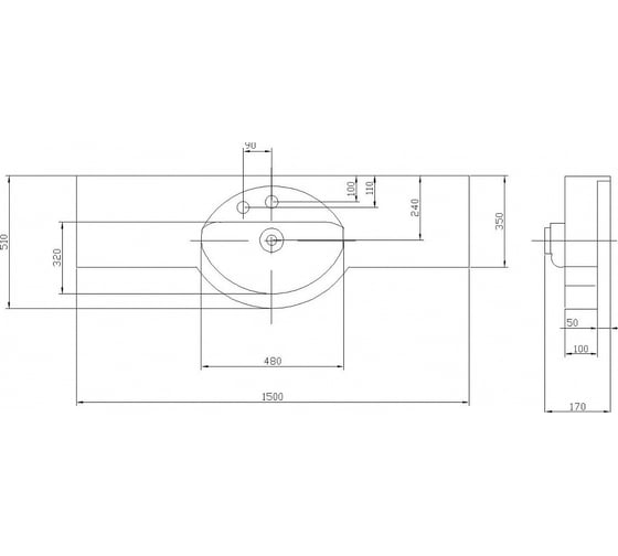 Раковина AQUATON Отель 1500/5 00019174