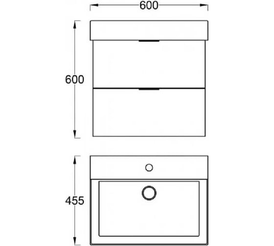 Тумба с раковиной VEEDI Modern line 60 14000011