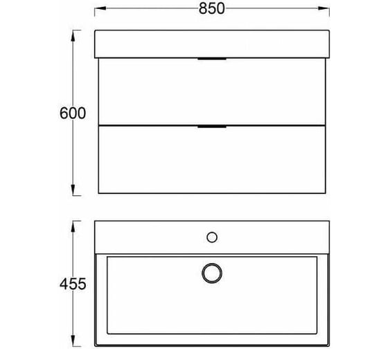 Тумба с раковиной VEEDI Modern line 85 14000017