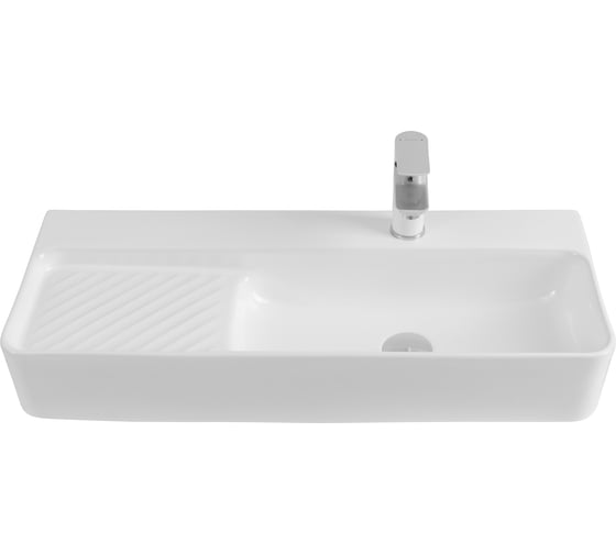 Раковина керамическая подвесная Aquanet COMFORT-5 800x305x130 с отв.под смеситель, белый (326055) 00326055