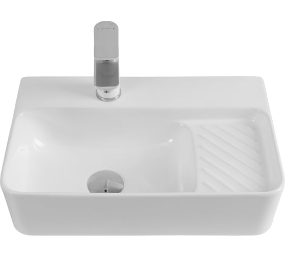 Раковина керамическая подвесная Aquanet COMFORT-2 500x310x130 с отв.под смеситель, белый (326028) 00326028