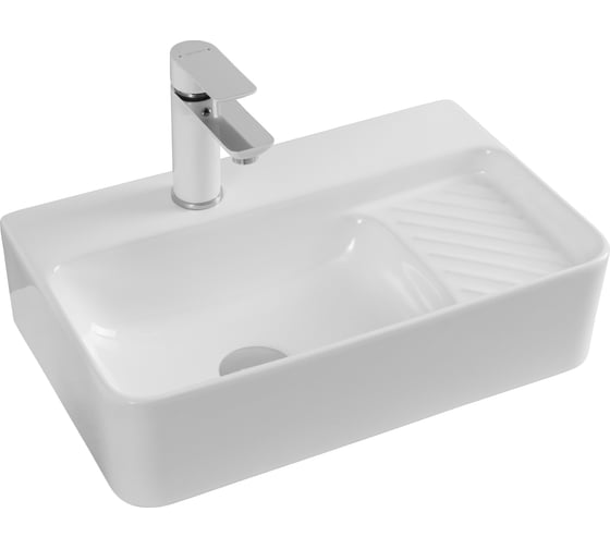 Раковина керамическая подвесная Aquanet COMFORT-2 500x310x130 с отв.под смеситель, белый (326028) 00326028