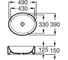 Раковина Roca FUEGO 490х390х150 мм., накладная 00011946 4