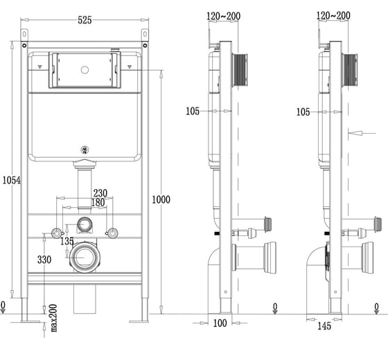 Сет системы инсталляции с унитазом Point Вега PN48490W