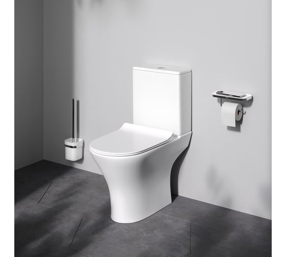 Унитаз-компакт AM.PM Sense FlashClean, с сиденьем микролифт C748600SC