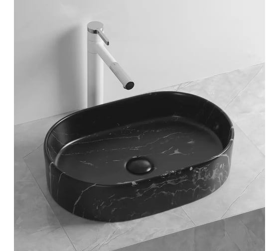 Раковина накладная Cerutti SPA Ceruttispa 50см, матовый черная 9541 1