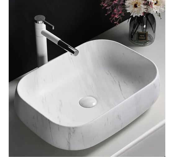 Раковина накладная Cerutti SPA Ceruttispa 56см, матовая белая 9546