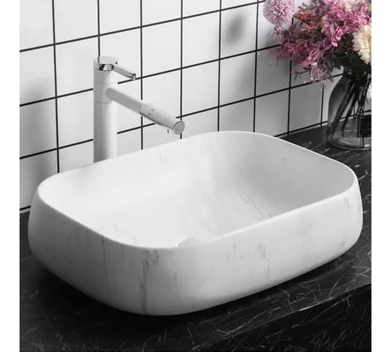 Раковина накладная Cerutti SPA Ceruttispa 56см, матовая белая 9546