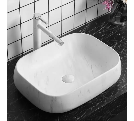 Раковина накладная Cerutti SPA Ceruttispa 56см, матовая белая 9546