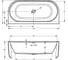 Акриловая ванна RIHO DESIRE WALL MOUNTED 184x84 B089001005 3