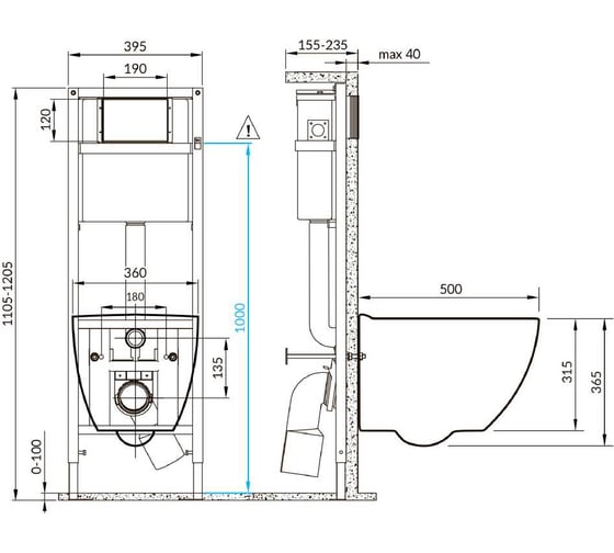 Комплект Cersanit BRASKO SMART CO DPL EO slim инсталляция VECTOR, кнопка PILOT стекло, белый  68277