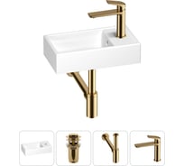 Маленькая раковина для ванной комнаты или туалета Wellsee WC Area в наборе 4 в 1 202010465