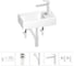 Маленькая раковина для ванной комнаты или туалета Wellsee WC Area в наборе 5 в 1 202010470 1