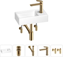 Маленькая раковина для ванной комнаты или туалета Wellsee WC Area в наборе 5 в 1 202010469