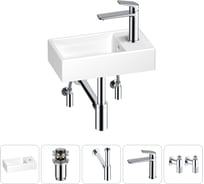 Маленькая раковина для ванной комнаты или туалета Wellsee WC Area в наборе 5 в 1 202010467