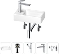 Маленькая раковина для ванной комнаты или туалета Wellsee WC Area в наборе 5 в 1 202010499