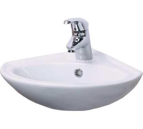 Умывальник угловой Sanita Веер 00000055376 WB.CR/Veer/23-C/WHT.G/S1