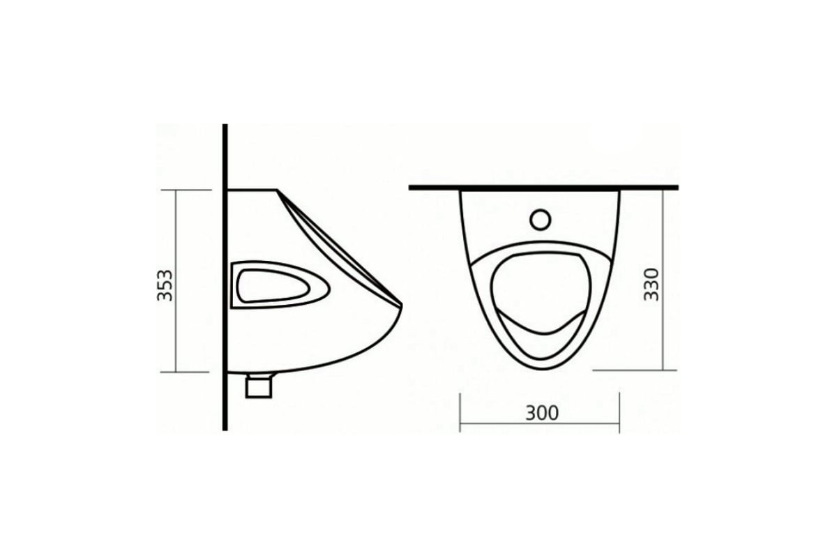 Писсуар Sanita Орион УП Белый, 30шт крепеж, КУ-2 не в комплекте ...