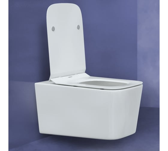 Подвесной унитаз Berges FLOE 55 см, сиденье дюропласт Floe Slim SO, микролифт, быстросьем 082121
