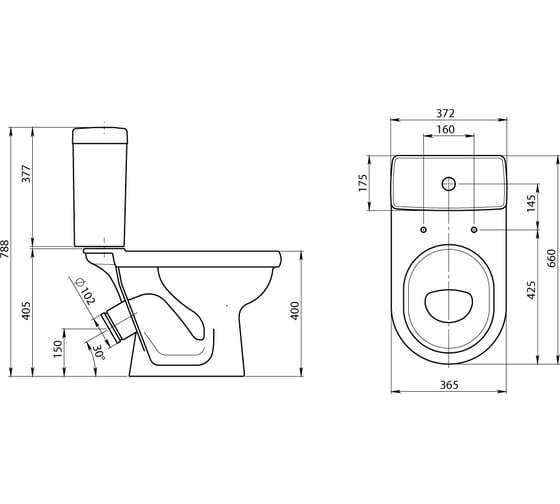 Унитаз Santeri Визит белый 00020344 - выгодная цена, отзывы ...