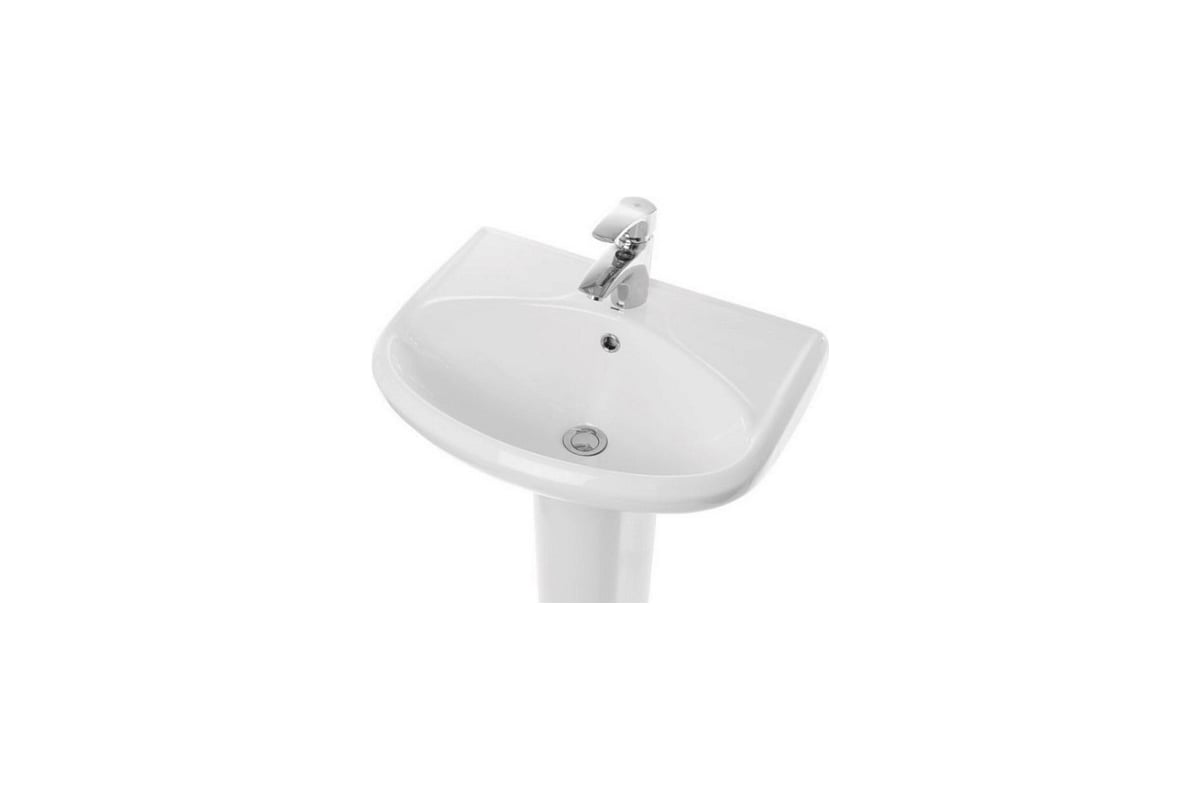 Умывальник Sanita Эталон 55 УП белый, ВКС подходит пьедестал самарский ...