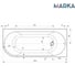 Акриловая ванна 1Marka 170x75 см ALISA MG в наборе 4 в 1: Асимметричная ванна левый угол, фронтальная панель, усиленный металлический каркас, слив-перелив хром 01али1775лкп 20