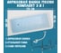 Акриловая ванна 1Marka DIRECT 170x100 см, левый угол, сантехнический акрил, в наборе 3в1: Ванна акриловая, усиленная стальная рама, слив-перелив хром 01дир1710лкс2+ 3