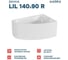 Акриловая ванна 1Marka Lil 140x90 см, правый угол, сантехнический акрил, в наборе 4в1: Ванна акриловая, панель фронтальная, усиленная стальная рама, слив-перелив хром 01лил1490пкп 4