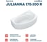 Акриловая ванна 1Marka JULIANNA 170x100 см, правый угол, сантехнический акрил, в наборе 4в1: Ванна акриловая, панель фронтальная, усиленная стальная рама, слив-перелив хром 01дж1710пкп 14