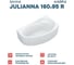 Акриловая ванна 1Marka JULIANNA 160x95 см, правый угол, сантехнический акрил, в наборе 3в1: Ванна акриловая, усиленная стальная рама, слив-перелив хром 01дж1695пкс2+ 12