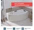 Акриловая ванна 1Marka JULIANNA 160x95 см, правый угол, сантехнический акрил, в наборе 3в1: Ванна акриловая, усиленная стальная рама, слив-перелив хром 01дж1695пкс2+ 17
