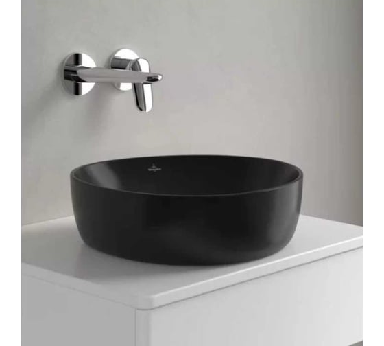 Раковина накладная Villeroy & Boch Antao 400x395x145 мм, цвет Pure Black 4A72 40 R7 00337443