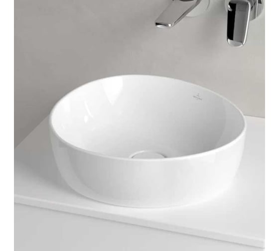 Раковина накладная Villeroy & Boch Antao 400x395x145 мм, цвет альпийский белый 4A72 40 R1 00337441