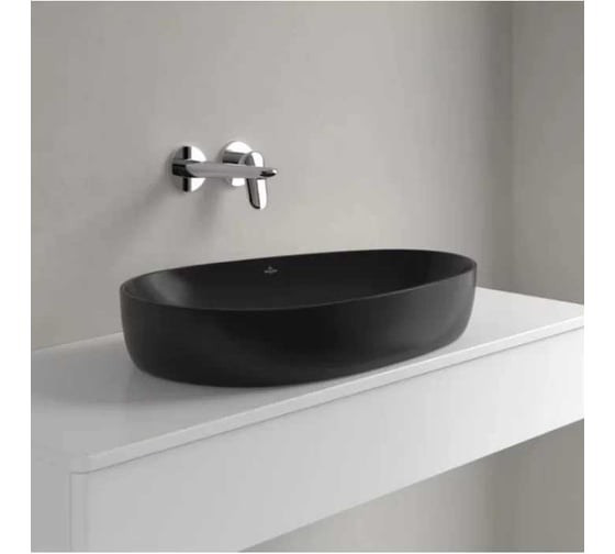 Раковина накладная Villeroy & Boch Antao 650x400x146 мм, цвет Pure Black 4A74 65 R7 00337447