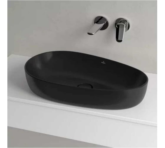 Раковина накладная Villeroy & Boch Antao 650x400x146 мм, цвет Pure Black 4A74 65 R7 00337447