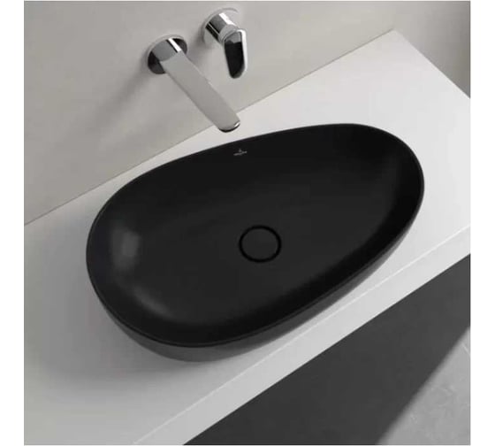 Раковина накладная Villeroy & Boch Antao 650x400x146 мм, цвет Pure Black 4A74 65 R7 00337447