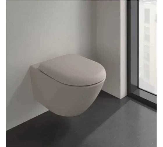 Унитаз подвесной Villeroy & Boch Antao 370x560 мм, CeramicPlus, цвет Almond 4674 T0 AM 00337430
