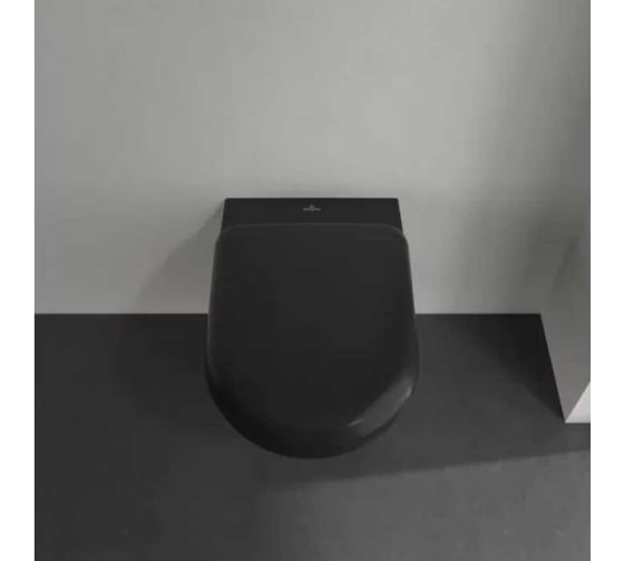 Унитаз подвесной Villeroy & Boch Antao 370x560 мм, CeramicPlus, цвет Pure Black 4674 T0 R7 00337434