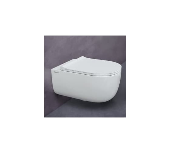 Подвесной унитаз Berges EGO XL 54 см, сиденье дюропласт Toma Slim SO 082118